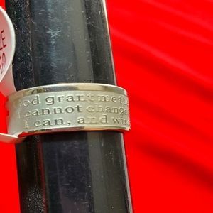 Serenity prayer stainless steel ring